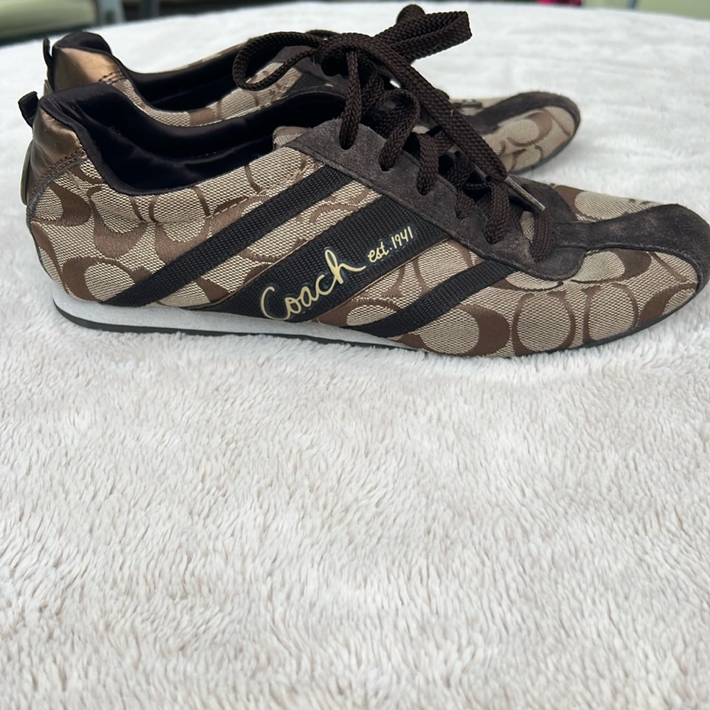 Coach Brown and Tan Sneakers
